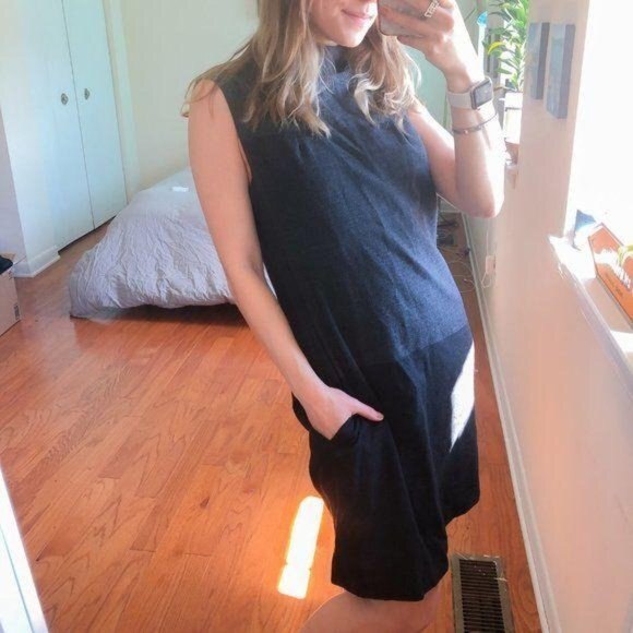 Zara High Neck Color block Sleeveless Shift Dress - Picture 4 of 10